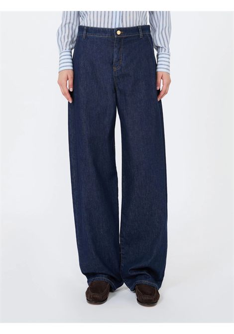 Max Mara Studio Women's MSTCONICO Blue Cotton Denim Barrel Leg Jeans Max Mara Studio |  | 2626186021600001